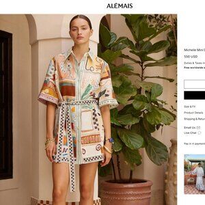 Alemais michelle mini dress size US 4